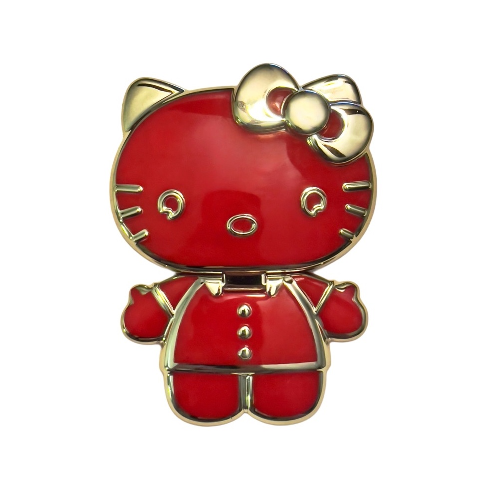 HELLO KITTY Rotatable Foldable Mobile Phone Stand With Mirror Red/Gold